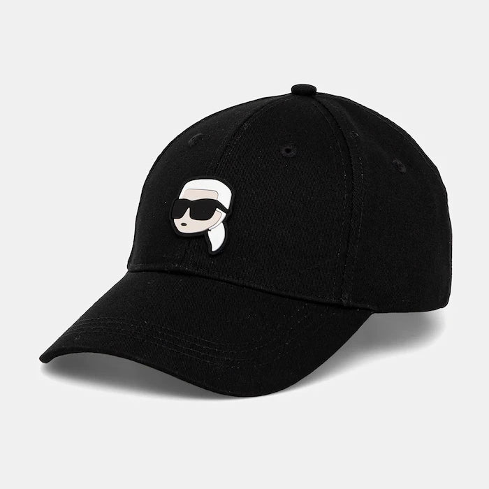 Памучна шапка с козирка Karl Lagerfeld IKON