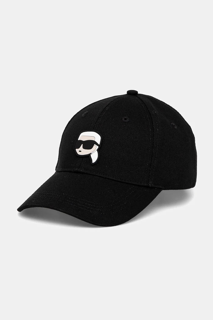 Памучна шапка с козирка Karl Lagerfeld IKON
