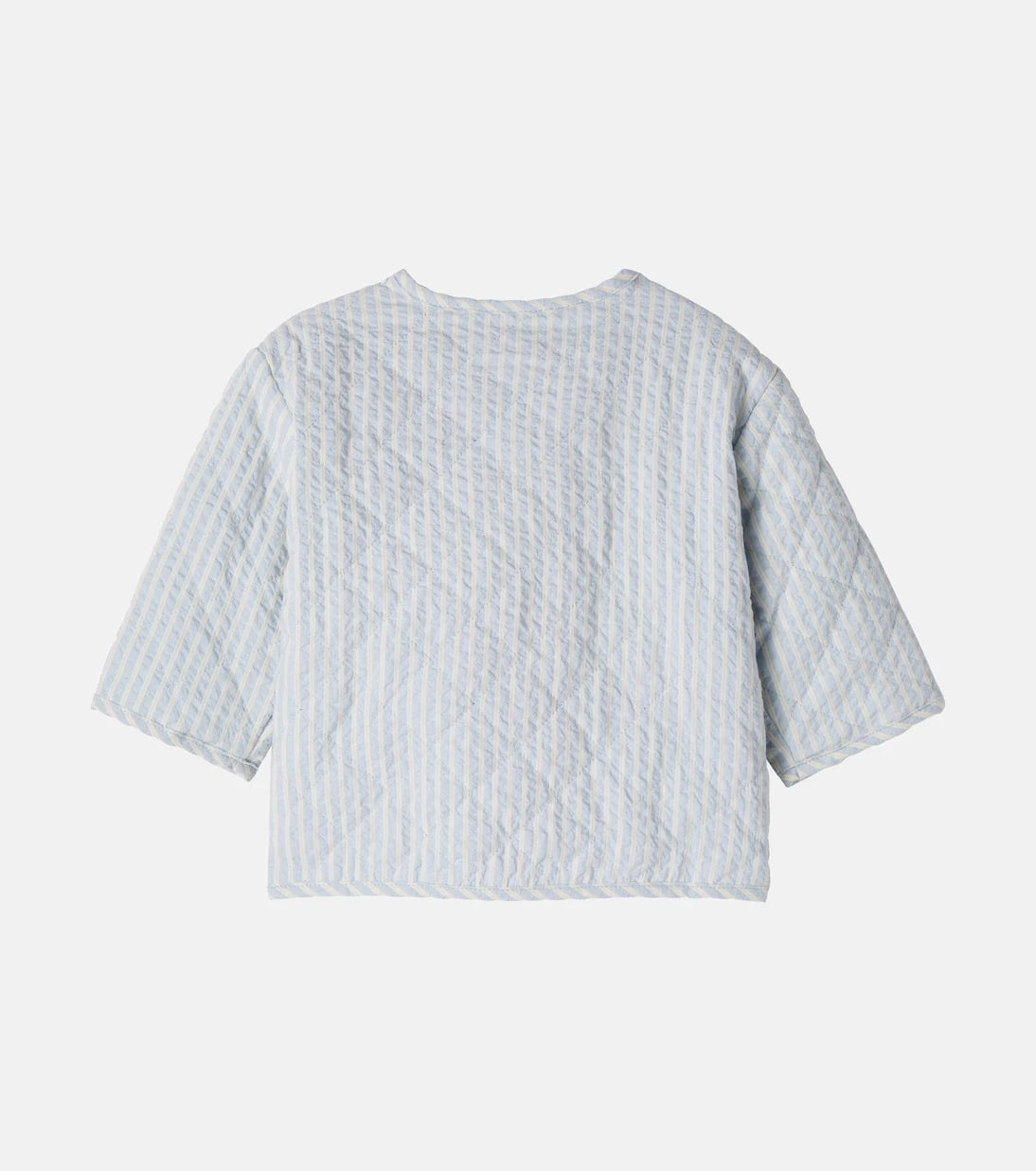 Wheat - Baby Saxo striped quilted cotton jacket