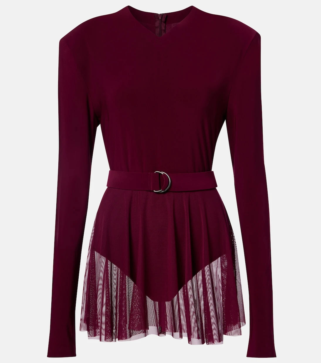 Norma Kamali - Belted semi-sheer bodysuit