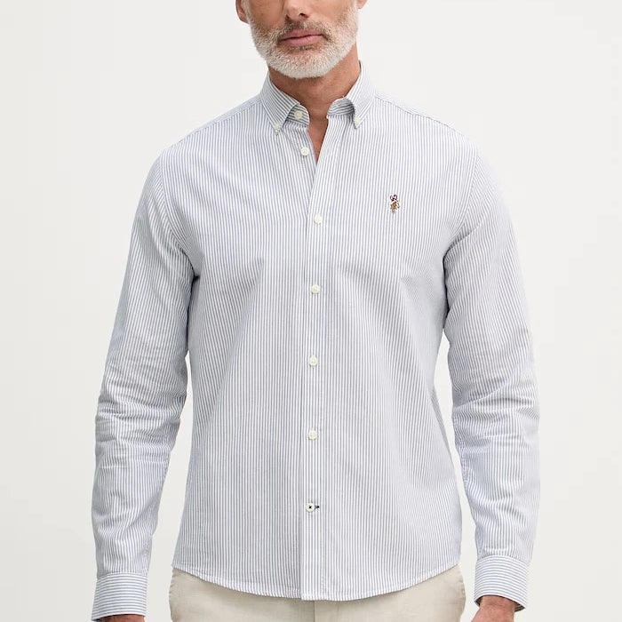 U.S. Polo Assn. риза мъжка от памук Oxford Stripe