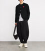Comme Des Garçons Play Black Wool Heart Cardigan