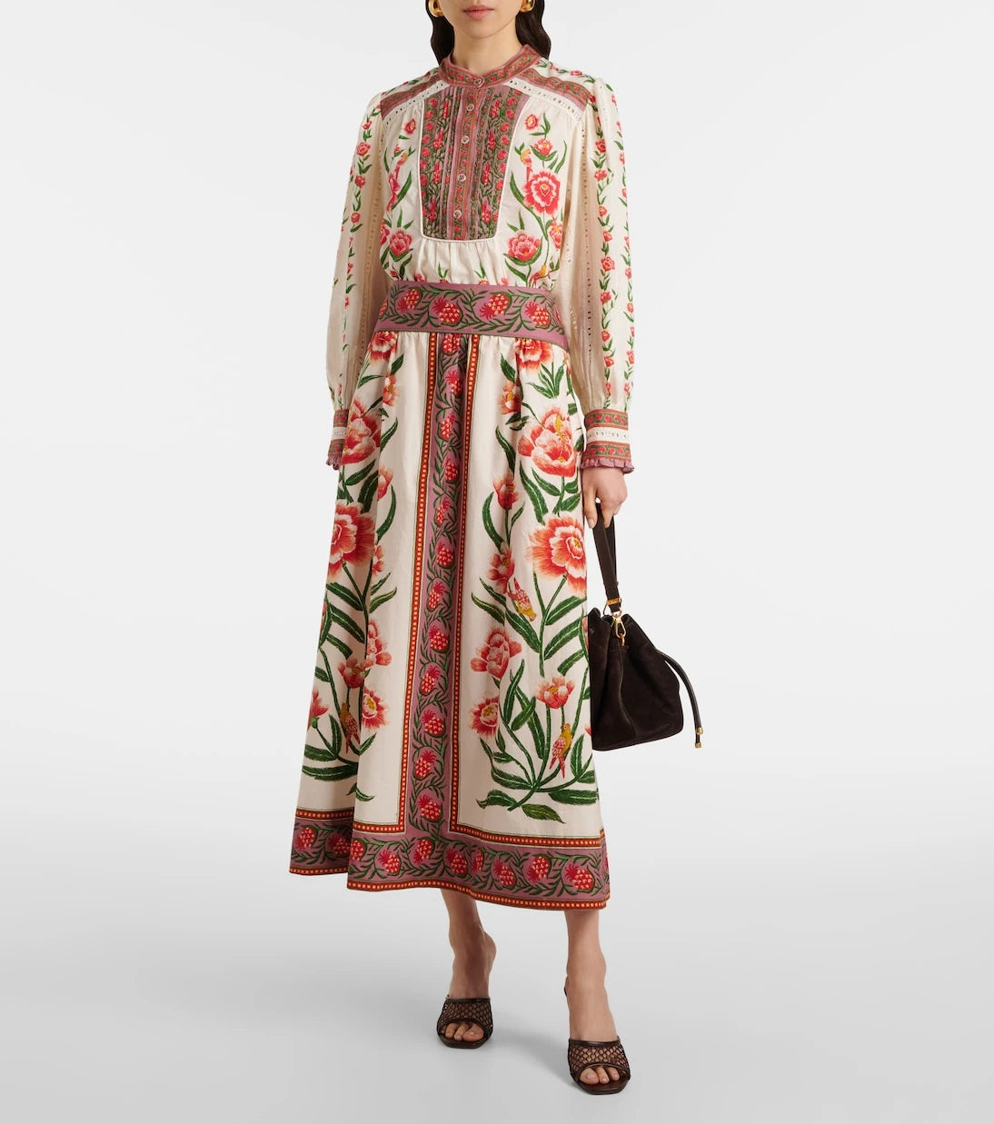 Farm Rio - Printed cotton-blend blouse
