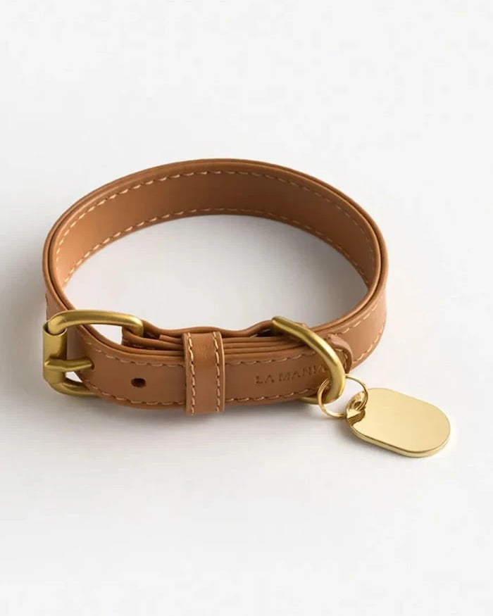 La Mania Selvo S/27 - 33 cm Deri Köpek Tasması