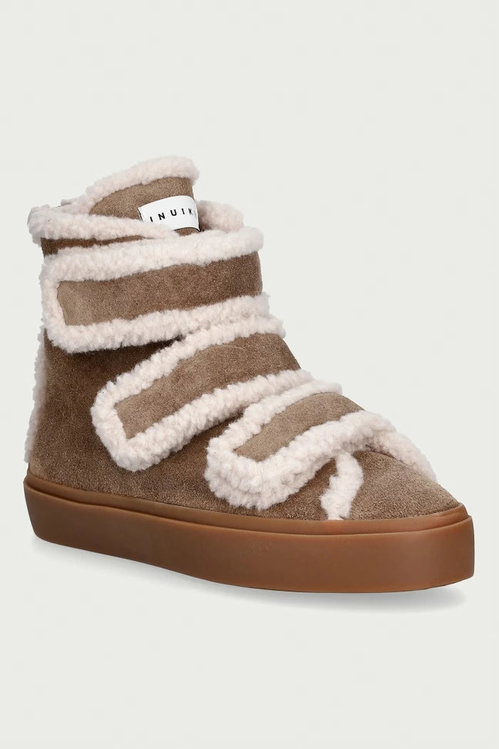 Inuikii Shearling Velcro High kadın süet spor ayakkabı