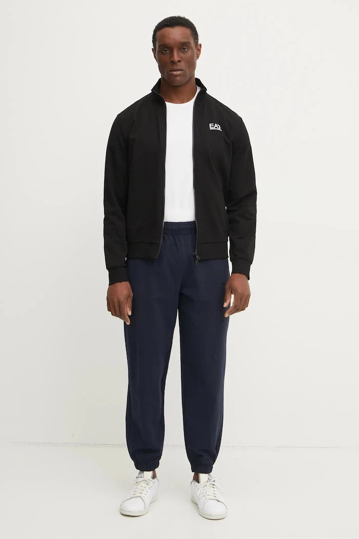 EA7 Emporio Armani erkek fermuarlı pamuklu sweatshirt