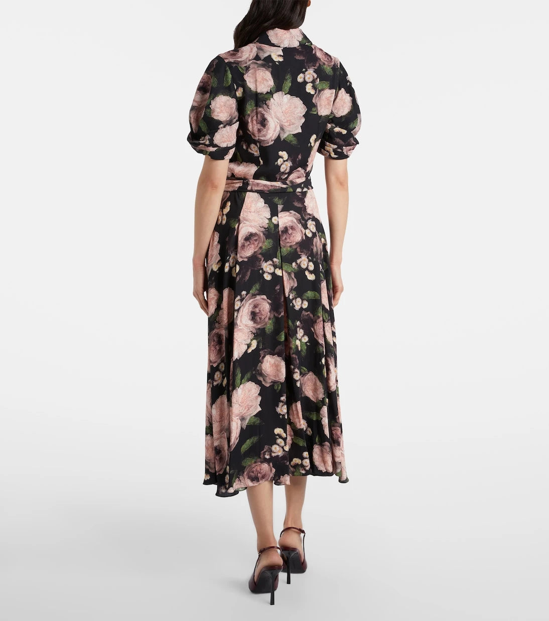 Erdem - Floral belted shirt dress