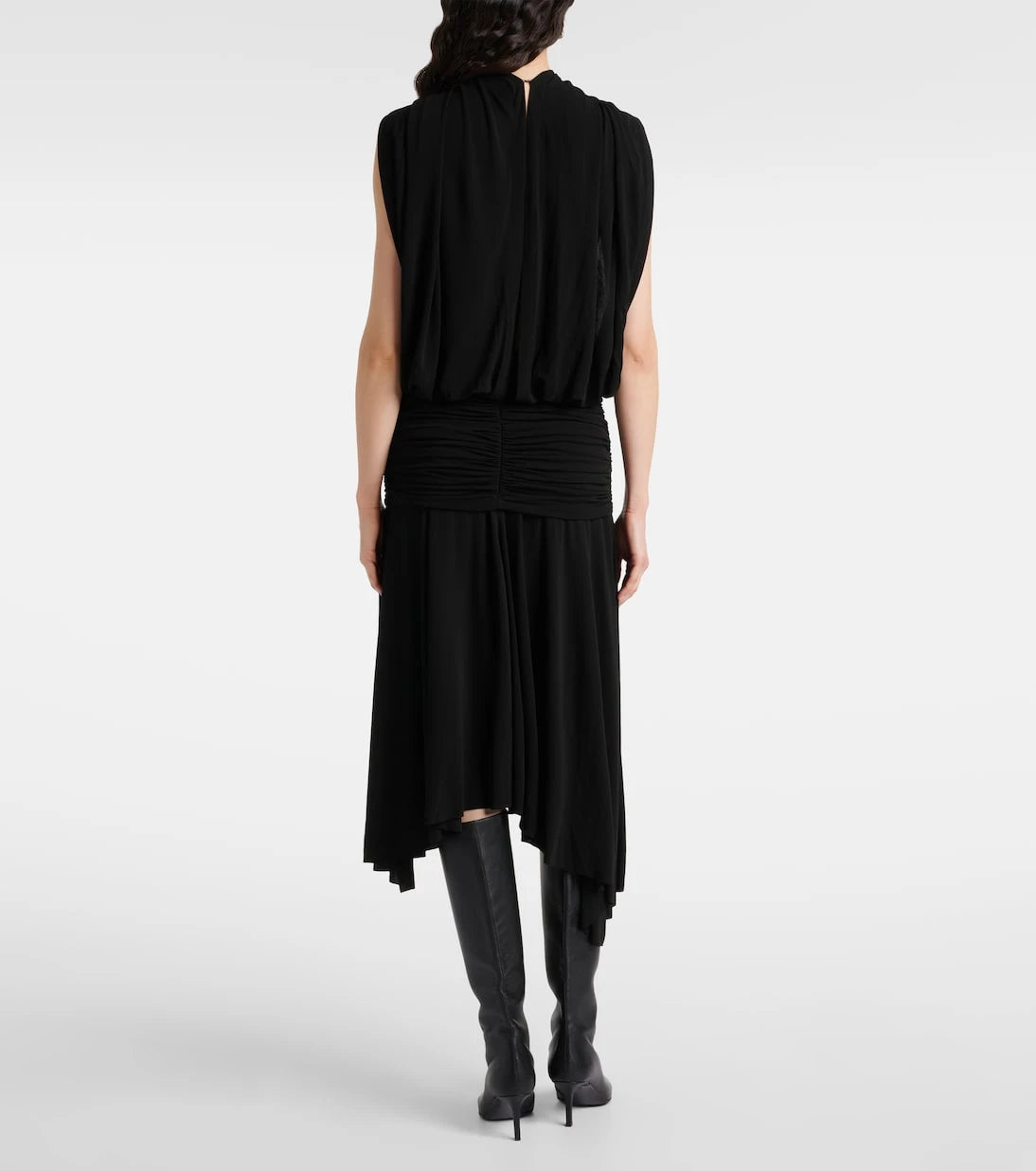 Acne Studios - Draped ruched crêpe jersey midi dress