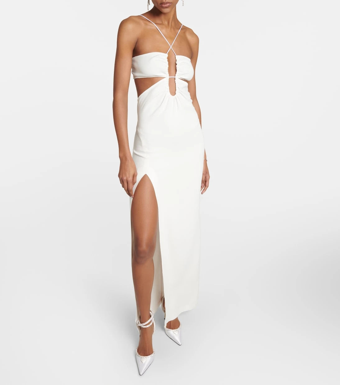 Nensi Dojaka - Bridal cutout crêpe gown