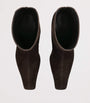 Khaite Brown Suede Ona Ankle Boots 55