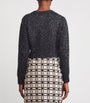 Erdem Black Wool-Blend Sequin Cardigan
