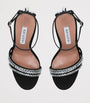 Black Suede Embellished Milagros Sandals 105