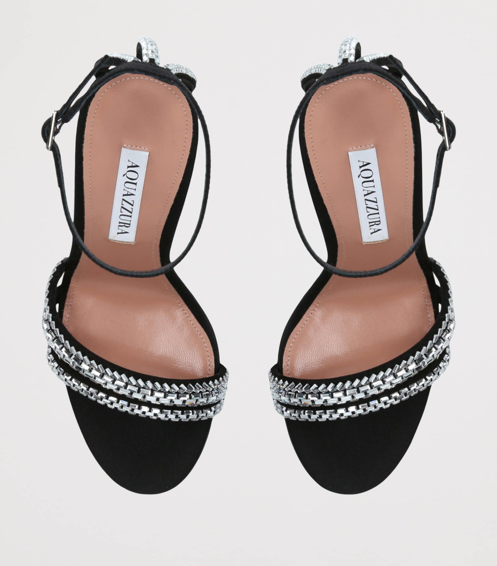 Black Suede Embellished Milagros Sandals 105