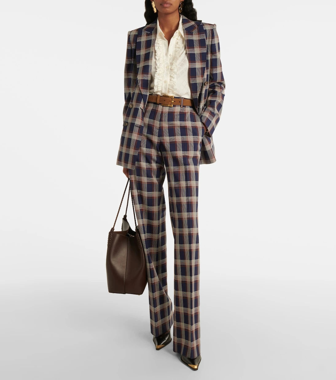 Etro - سترة صوف كاروهات