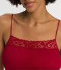 Hanro Mercerised Cotton Moments Camisole RED DAHLIA