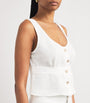White Linen-Blend Caine Top