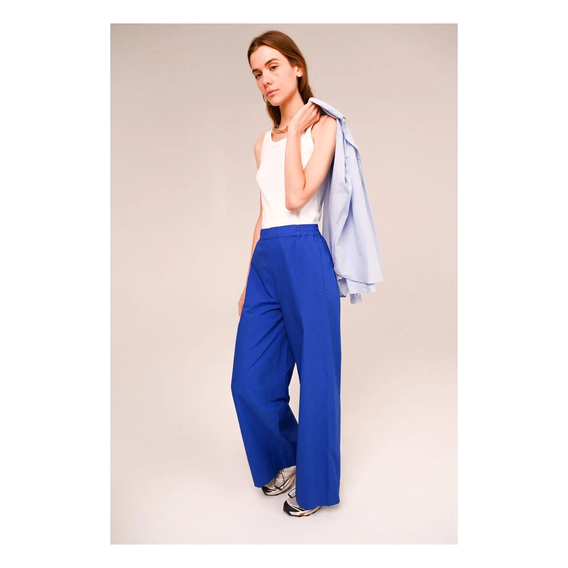 Sacrécoeur - Lola Magna Popeline Pants | Blue