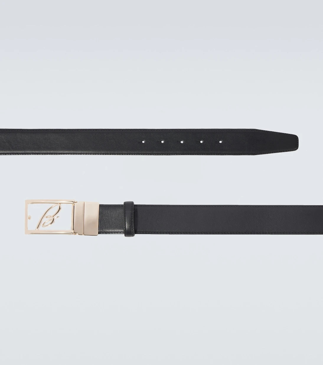 Brioni - Logo leather belt