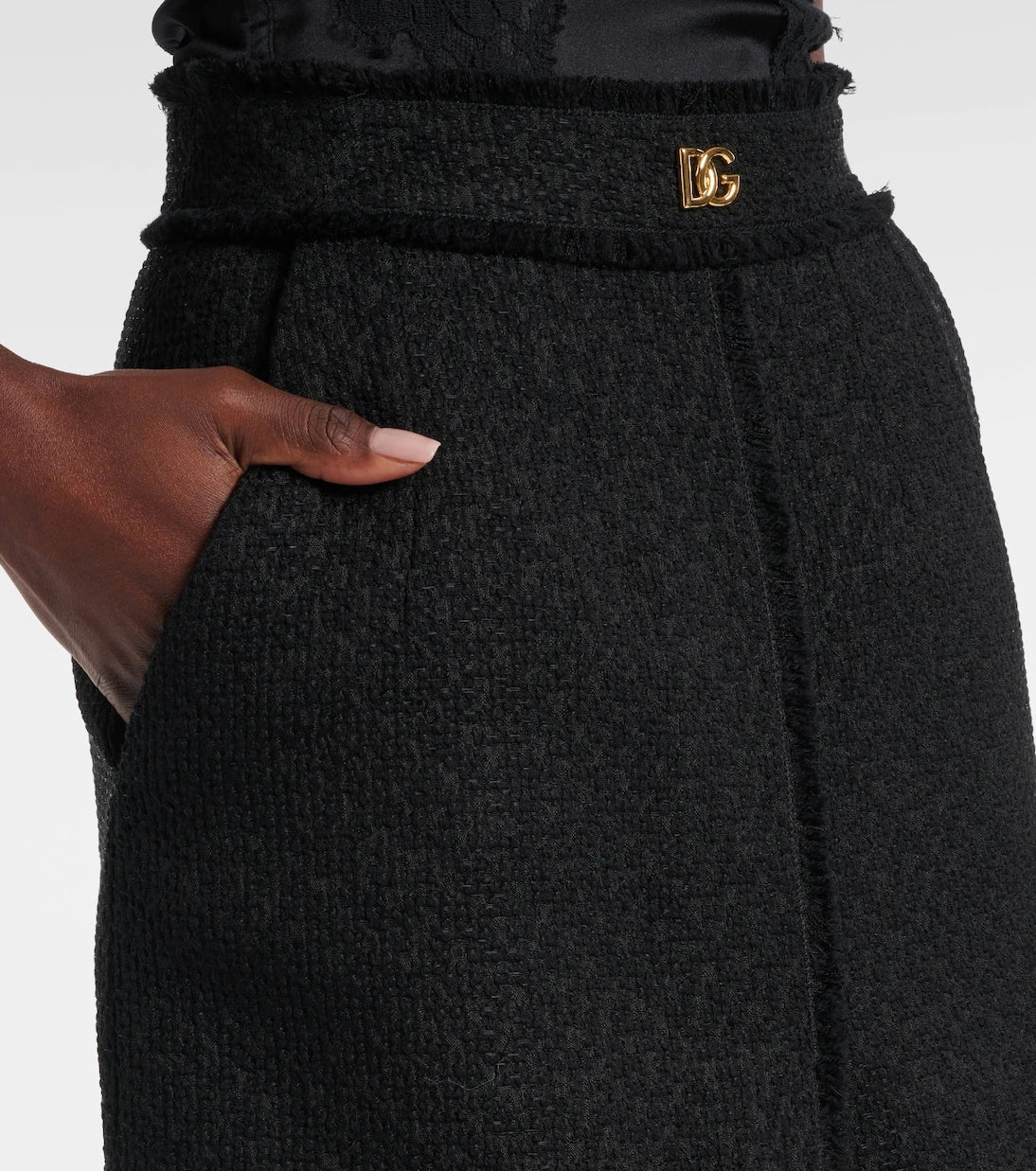 Dolce&Gabbana - DG wool-blend tweed midi skirt