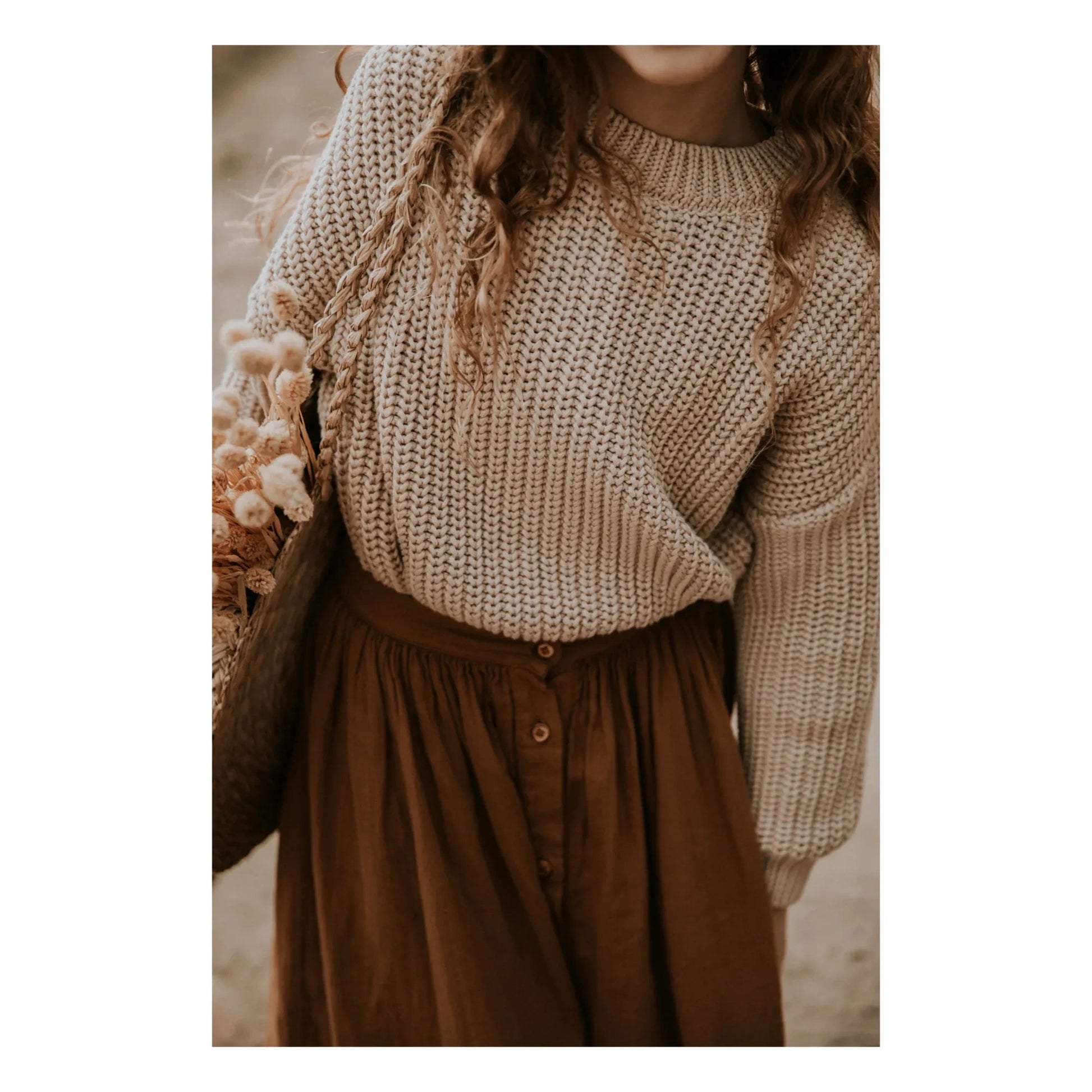Yuki - Chunky Organic Cotton Jumper | Ecru