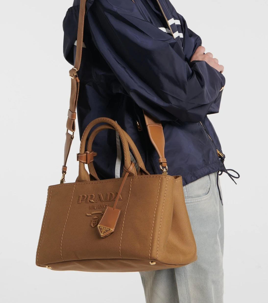 Prada - Prada Jardinière Medium canvas tote bag