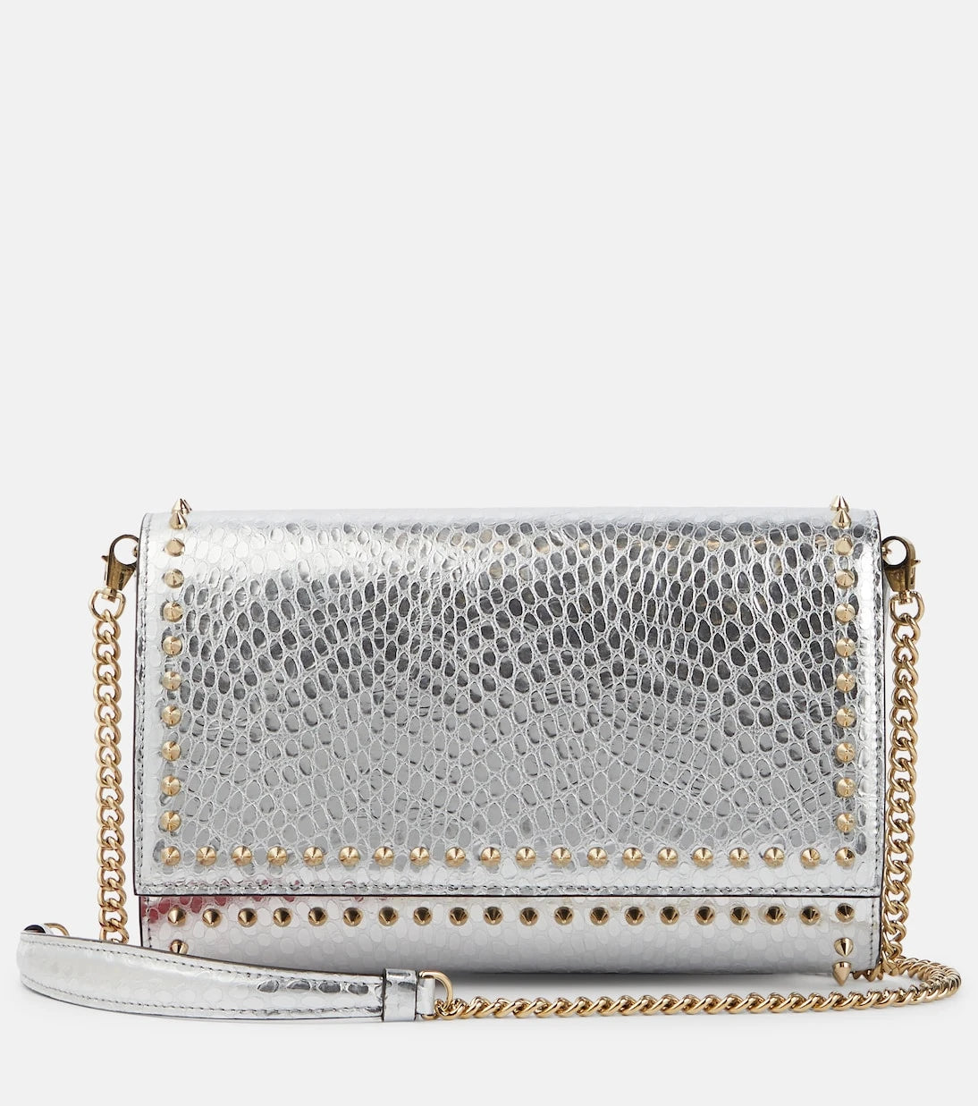 Christian Louboutin - Paloma snake-effect leather clutch