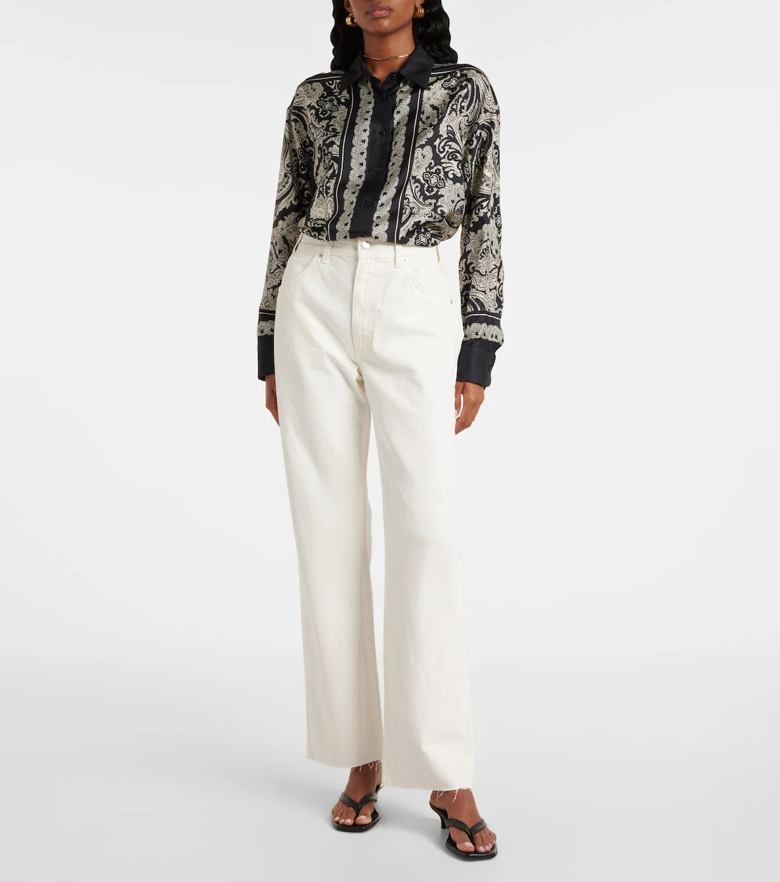 Nili Lotan - Calla high-rise cropped straight jeans