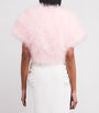 Yves Salomon Pink Feather Bolero Jacket