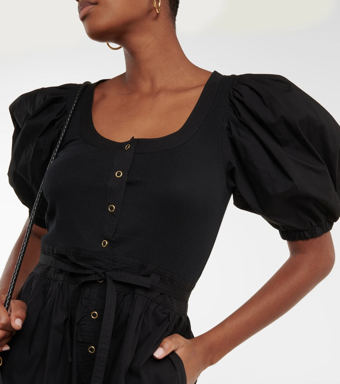Ulla Johnson - Leia cotton jersey and poplin playsuit