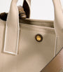 Beige Medium Canvas Carry Tote Bag