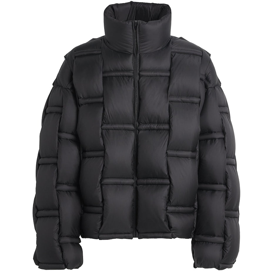 Raxxy Black 3D Down-Filled Angular Puffer Jacket