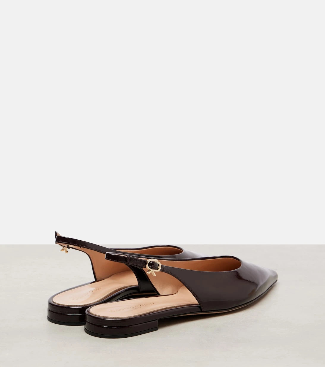 Gianvito Rossi - Robbie leather slingback flats