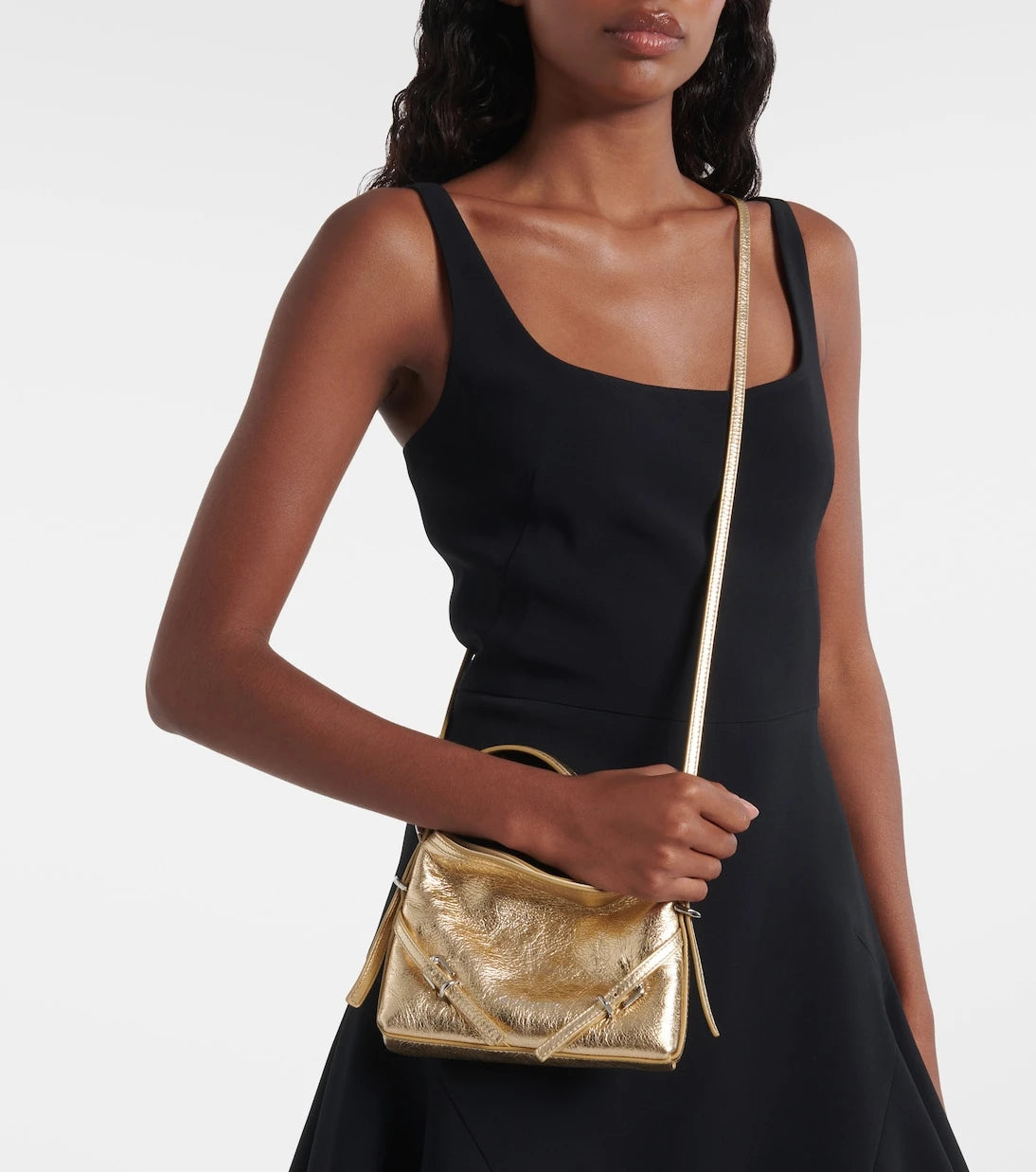 Givenchy - Voyou Nano metallic leather tote bag
