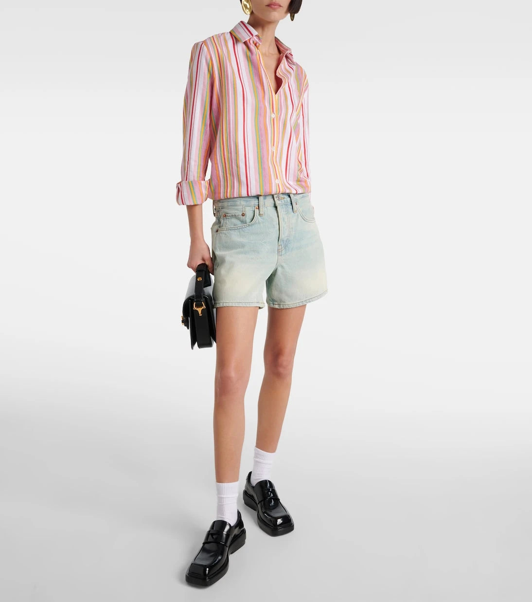 Re/Done - Mid-rise denim shorts
