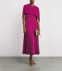 Roland Mouret Pink Satin Crepe Midi Dress