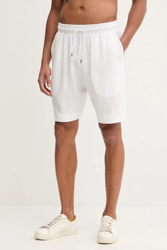 Emporio Armani Underwear Keten Kısa Pantolon