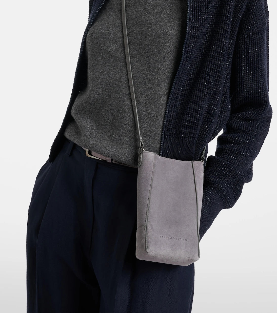 Brunello Cucinelli - Monili suede crossbody bag