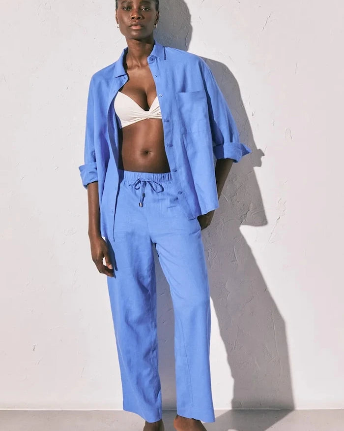 keten dokunuşlu plaj pantolonu women'secret