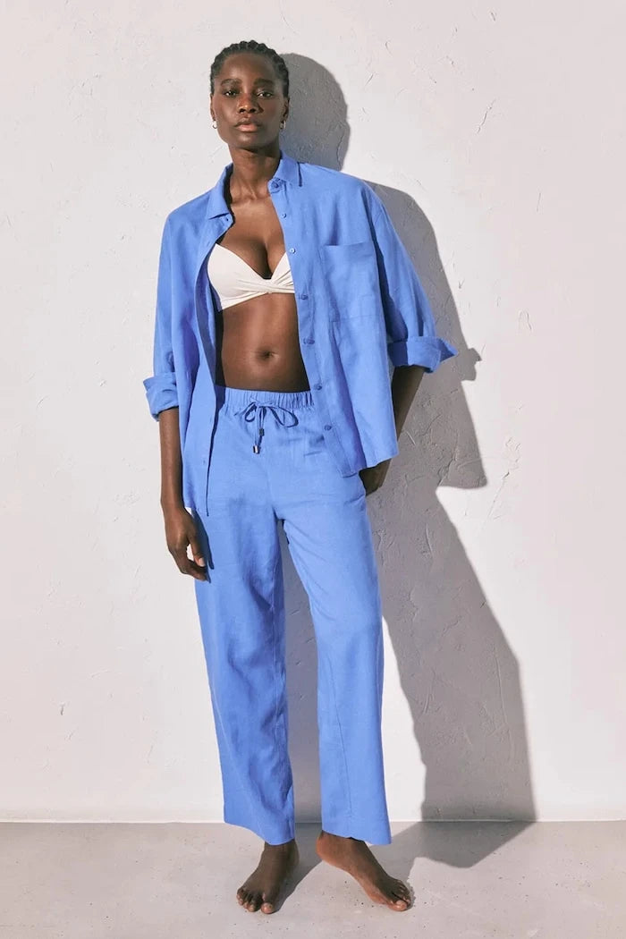 keten dokunuşlu plaj pantolonu women'secret