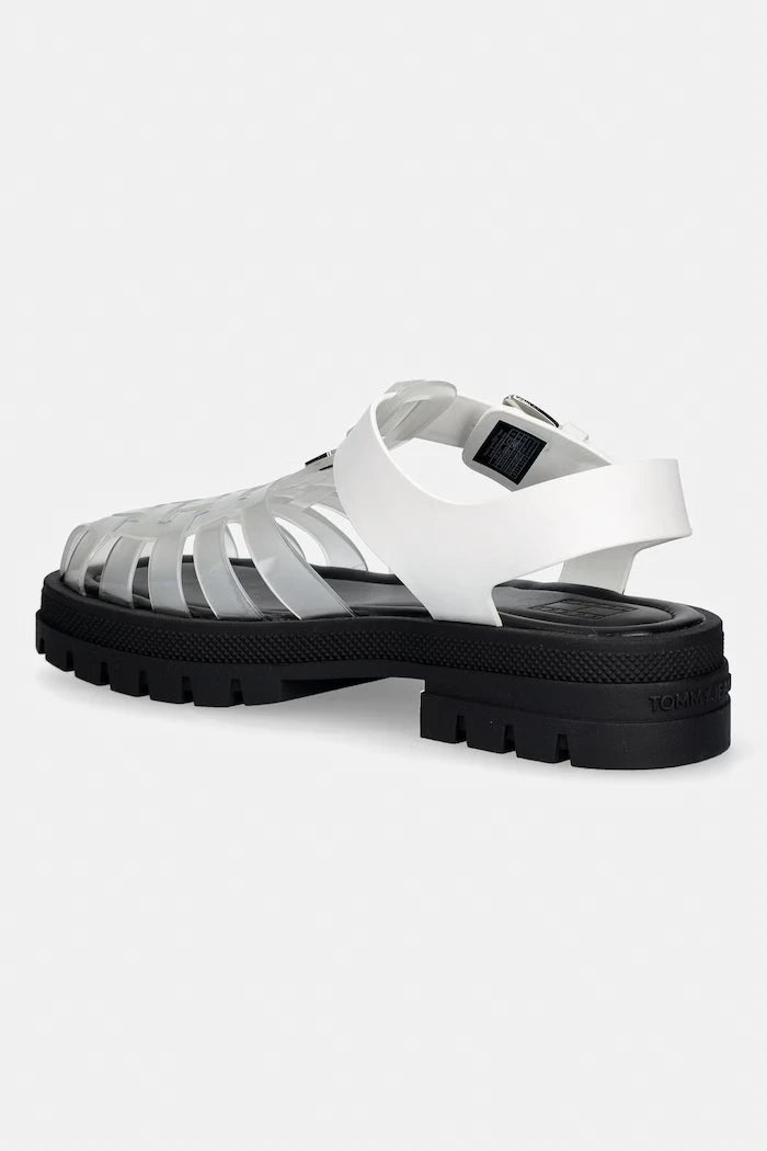 Tommy Jeans açık topuklu sandalet ayakkabı kadın TJW JELLY FISHERMAN SANDAL