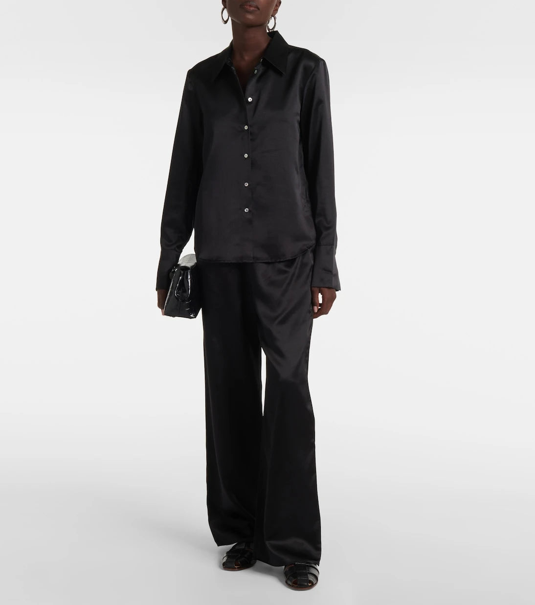 Asceno - Austin silk and wool wide-leg pants