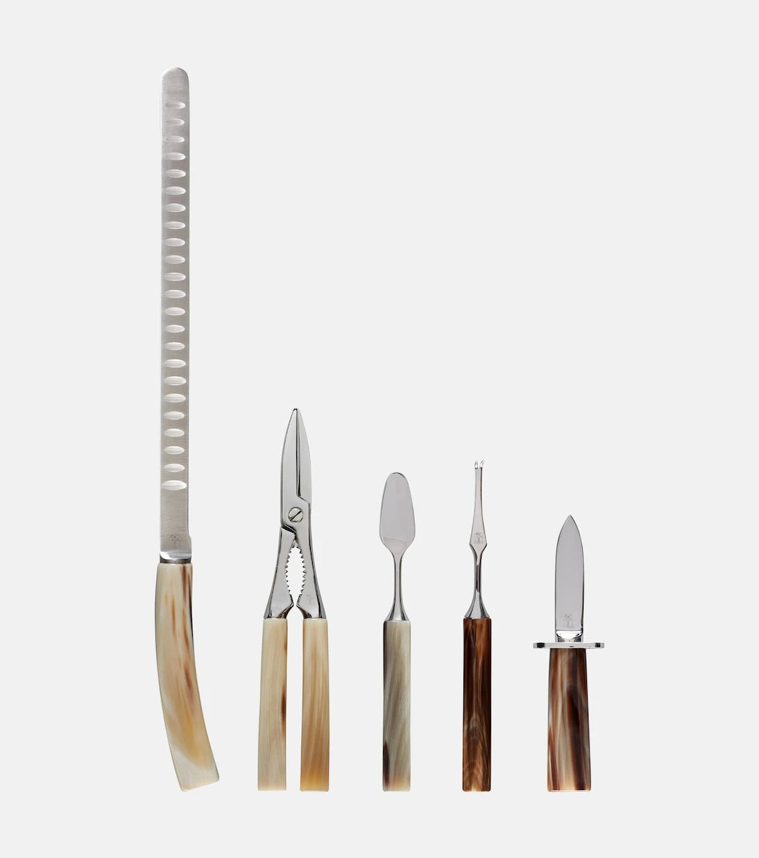 Brunello Cucinelli - Horn and stainless steel cutlery set