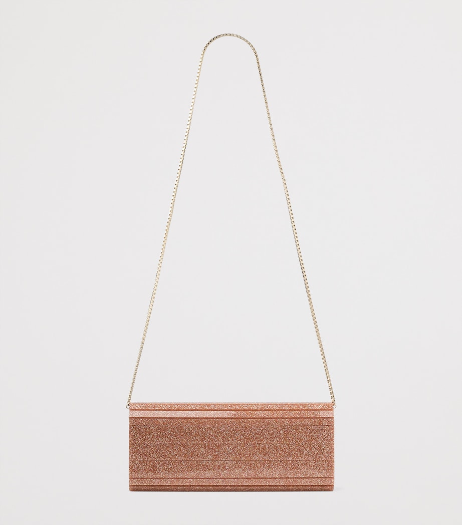 Jimmy Choo Pink Sweetie Glitter Clutch Bag