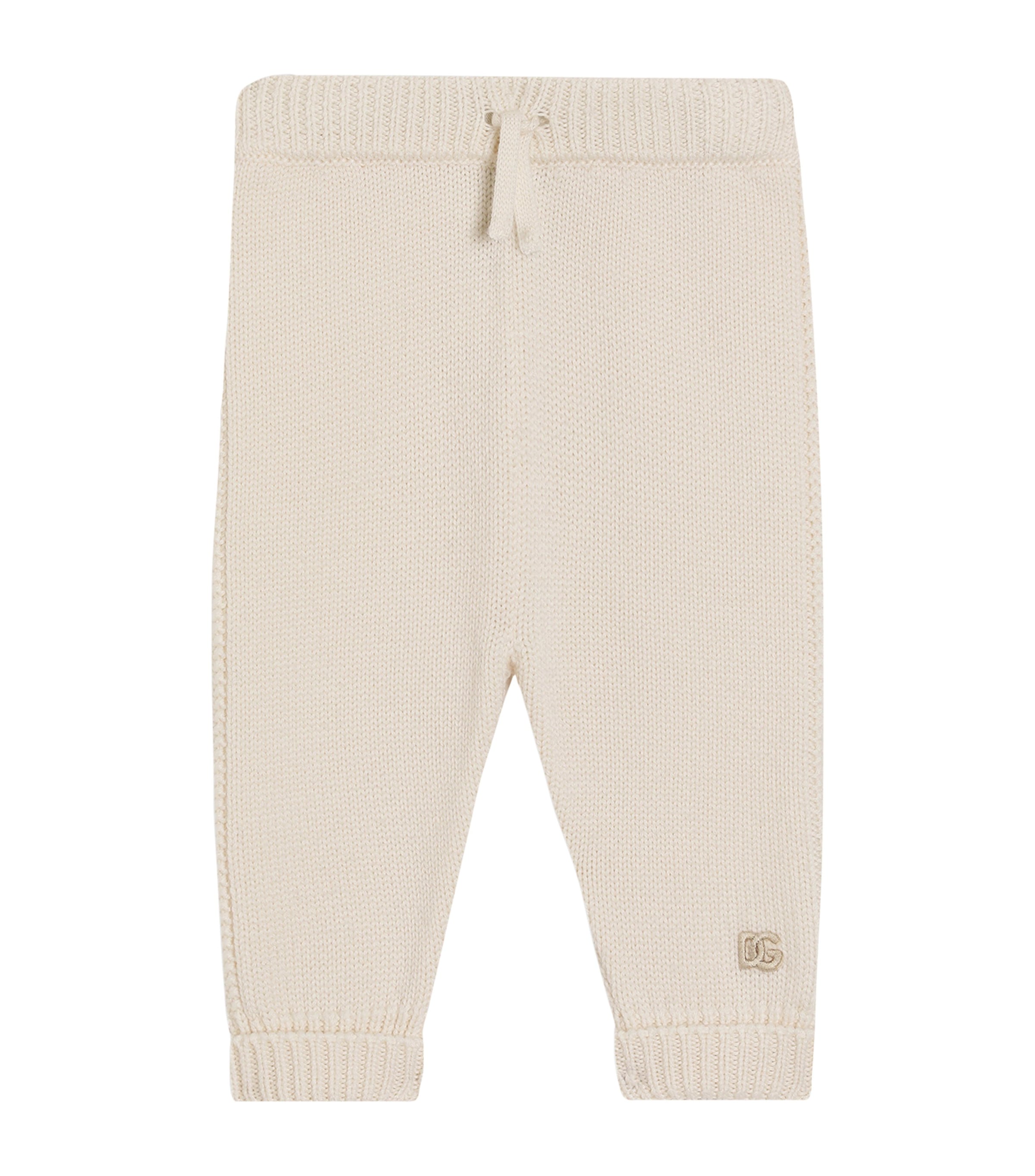 Dolce & Gabbana Kids Virgin Wool Embroidered Logo Leggings (3-36 Months)