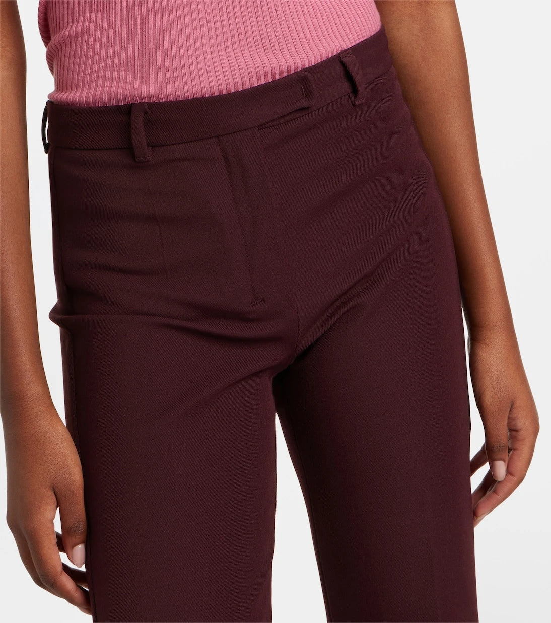 'S Max Mara - Cotton-blend cropped straight pants
