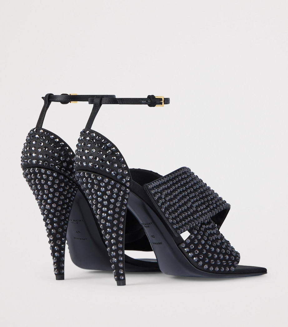 Givenchy Studded Twisted Ribbon Heeled Sandals 95