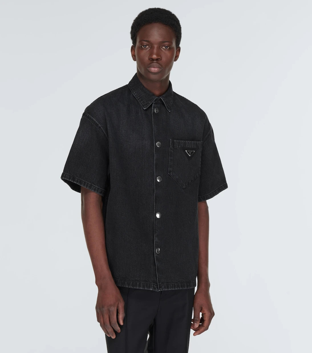 Prada - Logo denim shirt