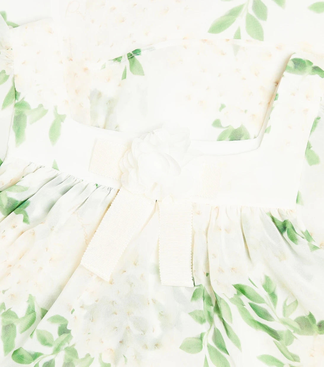 Patachou - Bow-detail printed tiered dress