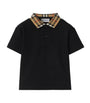 Burberry Kids Cotton Check-Collar Polo Shirt (6-24 Months)
