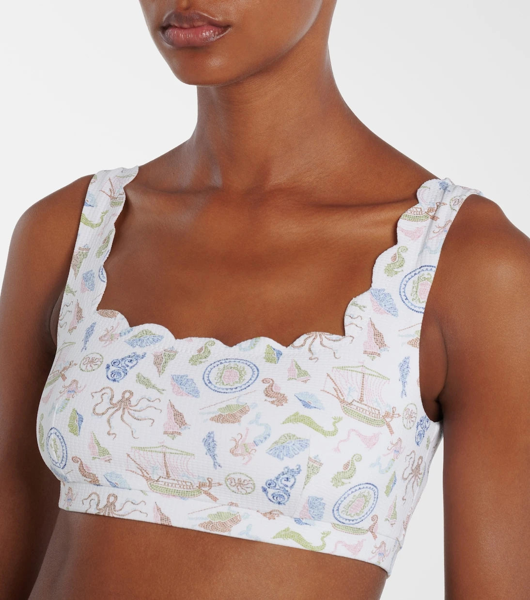 Marysia - Palm Springs scalloped bikini top